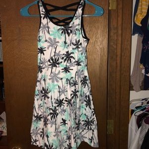 Kids summer palm tree dress